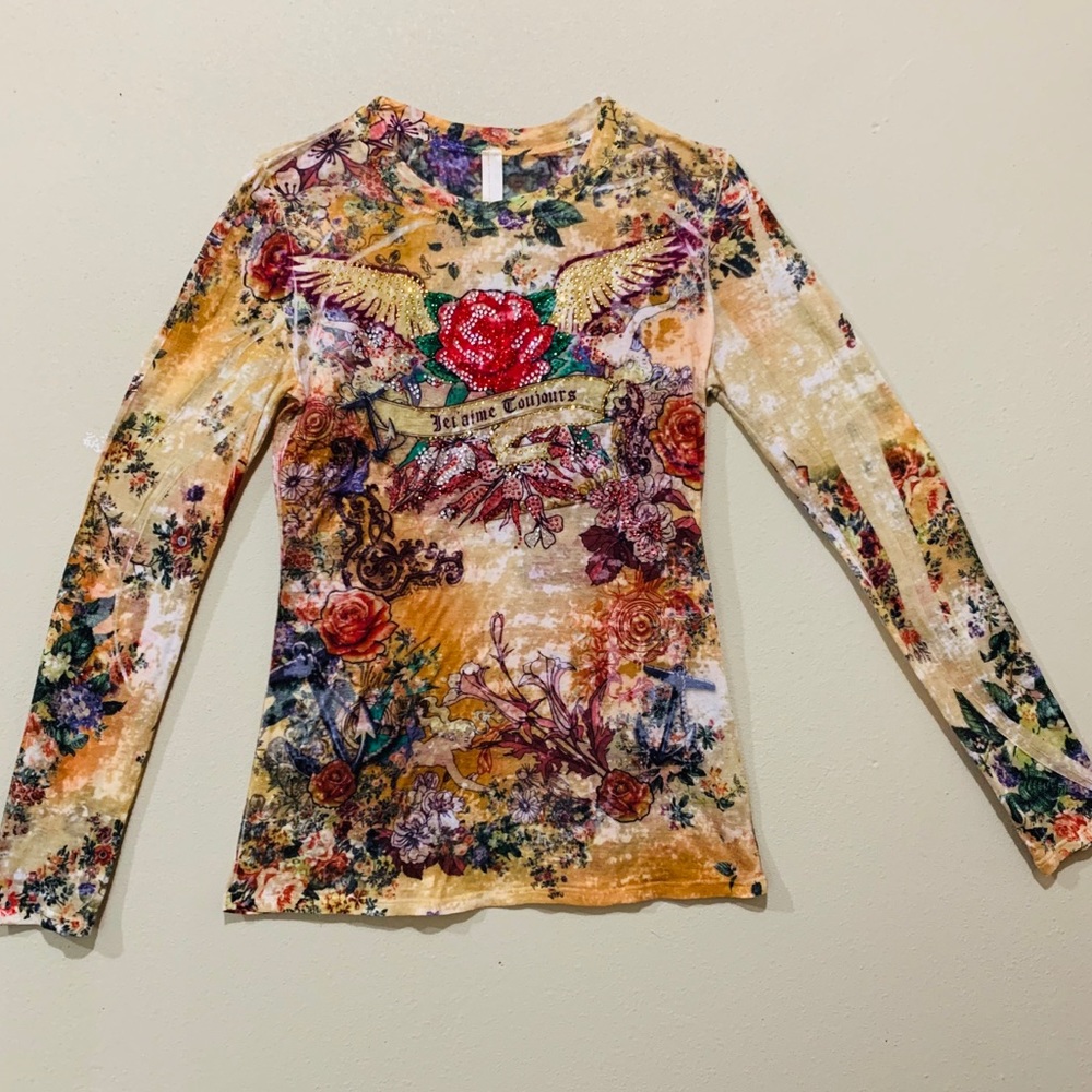 S-Twelve Bling Design Long Sleeve Shirt